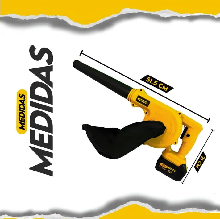 Soprador Profissional Jardinagem com Aspirador 2 Baterias Sem Fio Bivolt