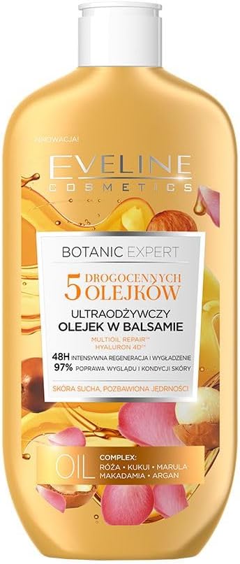 Eveline Cosmetics Botanic Expert Body Oil Balm Rose Macadamia Argan Hydrated
