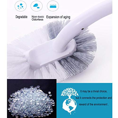 Marbrasse Slim Compact Bathroom Toilet Bowl Brush with Holder for