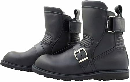 Amazon カドヤ Kadoya バイク用レザーブーツ レディース Black Ankle ブラック 22 5cm No 4313 車 バイク 車 バイク