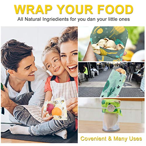 Bienenwachstücher wachstücher, 8er Set – Bio Wickeltücher aus Bienenwachs – 100% Natürlich & Umweltfreundlich Bienenwachstuch Wachstücher groß Beeswax wrap – Wiederverwendbar - Lebensmittelecht