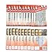 Lady Up 288 Pieces Nail Vinyls Stencils Stickers Set for Nail Art Design Cute Decals 24 Sheets with 96 Patterns
