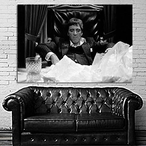 SDK mural #17BW Poster Mural Movie Scarface Mob Gangster 35x52 inch (89x132 cm) on Canvas