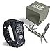 Tactical Outdoor Survival Paracord Bracelet – FREE MULTITOOL 60% BIGGER Compass than Competition! LED Flashlight Fire Starter Emergency Knife Whistle Great for Hiking Camping Hunting Fishing! (Small)