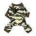 Fitwarm Stylish Army Green Camouflage Dog Shirts Jumpsuit for Pet Cat Camo Clothes Apparel, Medium