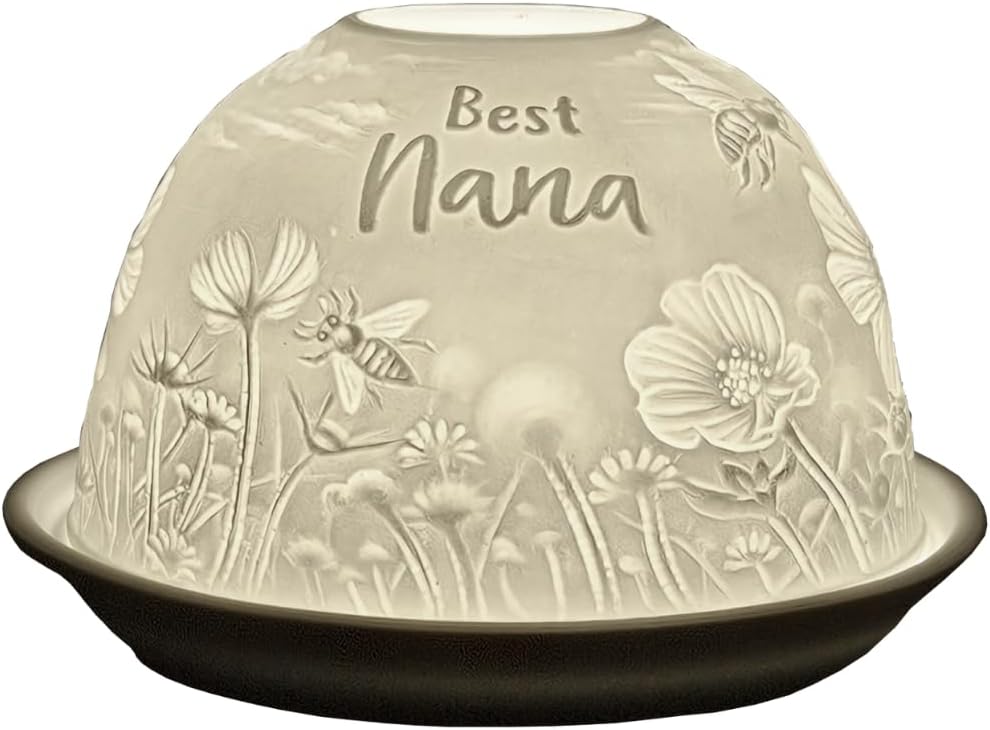 Cello Porcelain Tealight Holder Dome Nana 3D Projection Image Gift