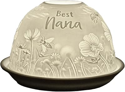 Cello Porcelain Tealight Holder Dome Nana 3D Projection Image Gift