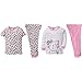 Gerber Baby Girls' 4 Piece Cotton Pajama Set