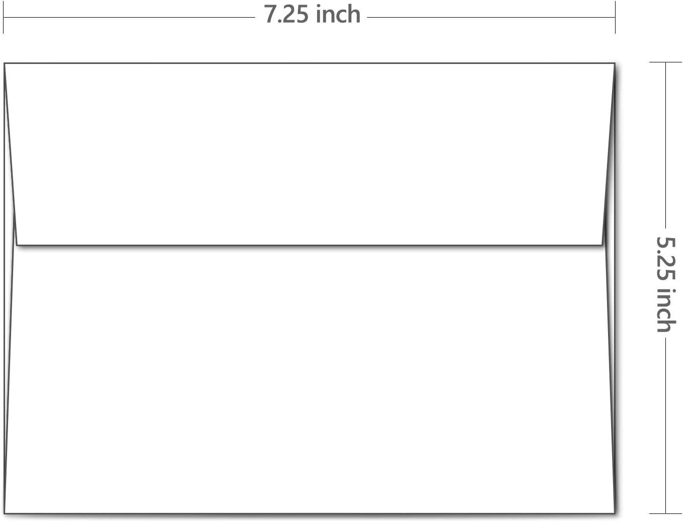 Ohuhu A7 Printable White Envelopes 5X7 100 Pack - Quick Self Seal, for 5x7 Cards, Perfect for Chirstmas Cards, Weddings, Invitations, Photos, Graduation, Baby Shower, 5.25 x 7.25 inches A7 : Office Products