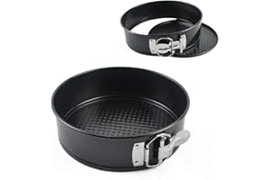 ANPPEX Springform Pan, Round Non-stick Leakproof Bakeware Cake Cheesecake Pan Interlocking Carbon Baking Tin, Bakeware Mold w