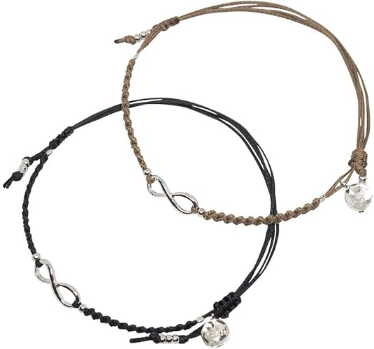 Amazon アンクレット ペア カップル つけっぱなし Sv925 日本製 金属アレルギー 誕生日 プレゼント ブラウン ブラック アンクレット 通販