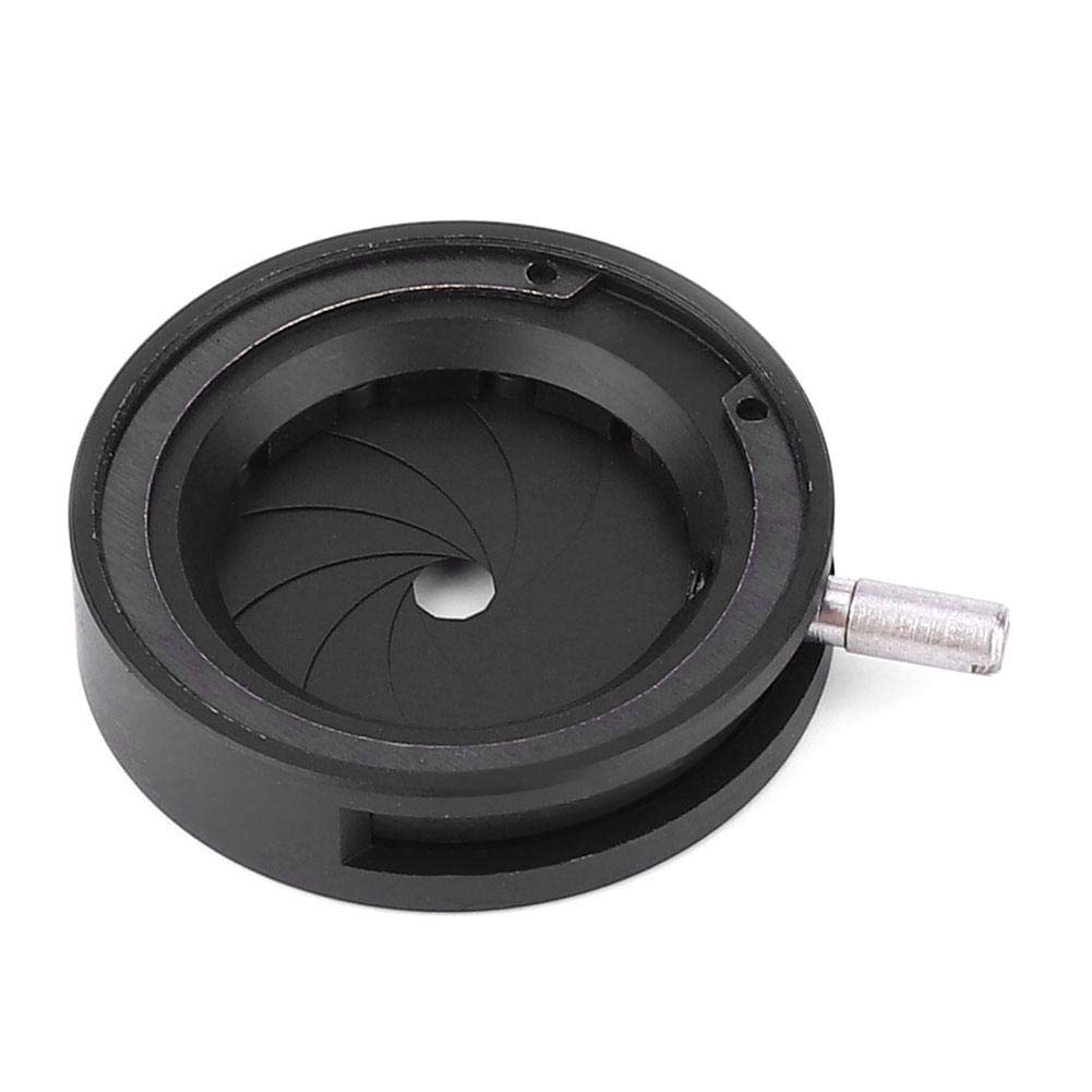 Adjustable Iris Aperture Diaphragm 1.525mm Microscope Iris Adapter