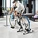 Bike Trainer Stand, Indoor Magnetic Bicycle Exercise Trainer Quiet Noise Reduction Stationary Bike Stand w Wider 8 Levels Resistance/Quick Release and Front Wheel Block