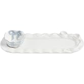 Mud Pie Ceramic Bow Tray And Dip Set