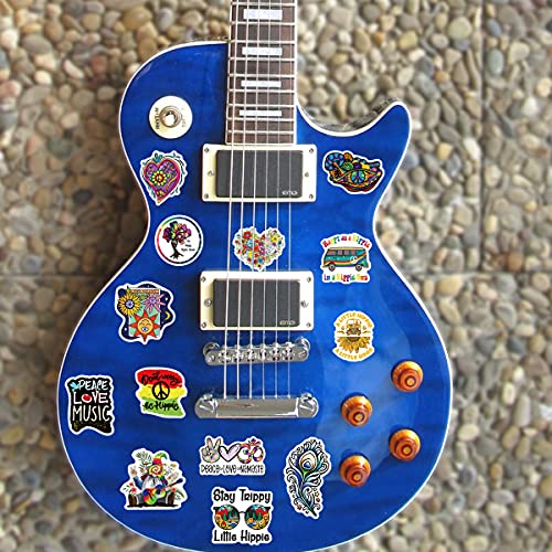 ViKiVi 100 Pcs Hippie Stickers, Trippy Stickers for Adults, Waterproof Stickers Pack, Vinyl Peace Love Stickers for Water Bottle Laptop Hydroflask Skateboard Computer