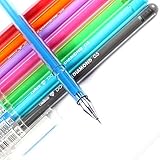 JX CCS-01 Colored Gel Ink Pen ,Diamonds Needle Tip Fine Point Rollerball Pen,Pack of 8 Assort Vibrant Colors