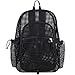 Eastsport Heavy Duty Mesh Lightweight Backpack with Adjustable Bungee for Travel, Work, Sports, Beach, College, Security Check, Large Bag 18 inches, Black