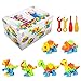 Dinosaur Toys Take Apart Toys with Tools (226 Pieces) - Pack of 6 Dinosaurs with 12 Tools, Construction Engineering Building Play Set for Boys Girls Toddlers, STEM Learning Kit for Kids Age 3+