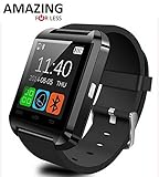Amazingforless Red Bluetooth Touch Screen Smart Wrist Watch