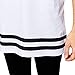 LIWEIKE Men t Shirt Extended Longline Hipster Tshirt with Striped Hem (Large, Black)
