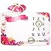 Newborn Baby Monthly Milestone Blanket – Includes Flower Ring for Marking Months – Photo Prop for Preserving Precious Memories – Track & Document Baby Growth - Pink 40” X 60” Baby Milestone Blanket