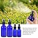12 Pack Cobalt Blue Glass Spray Bottle Kits - 2 Pack 4oz & 4 Pack 1oz Spray Bottles & 6 Pack 10ml Roller Bottles for Essential Oils or Cleaning Products. Labels, Droppers and Funnels Included
