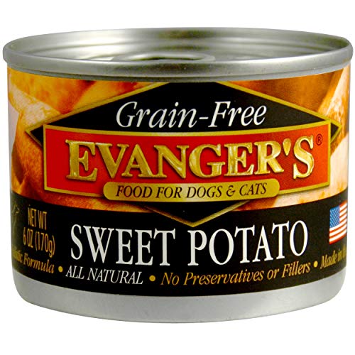 Evanger's GrainFree Sweet Potato for Dogs & Cats 24, 6 oz Cans