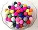 Yarn Place Felt Balls - 100 Pure Wool Beads 25mm Mixed Colorful Colors