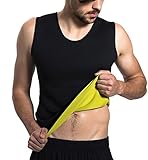 Roseate Men's Body Shaper Hot Sweat Workout Tank Top Slimming Neoprene Vest for Weight Loss Tummy Fat Burner