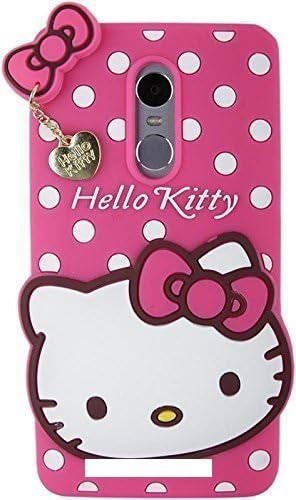 Toyvala Cute Hello Kitty Back Cover for MI Redmi Note 3 (Pink)
