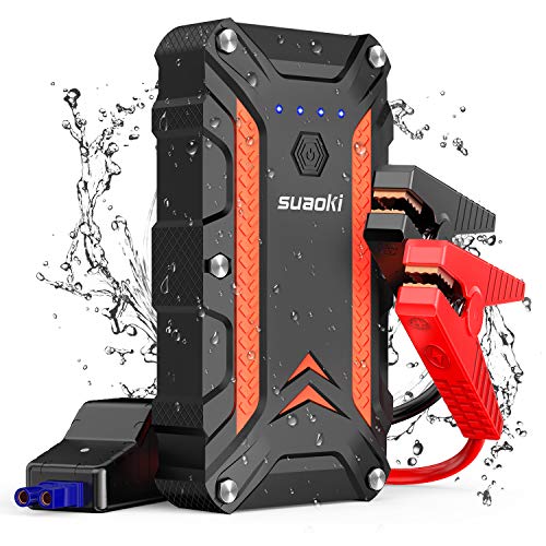 SUAOKI 1000A Peak Portable Car Jump Starter (up to 7.0L Gas or 5.0L Diesel Engine) 12V Auto Battery Booster with 18W Power Delivery & Dual Quick Charge 3.0 Ports Power Pack and IP68 Waterproof (CJS02)