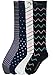 4 Pair Extra Soft Small/Medium Colorful Compression Socks, Moderate/Medium Graduated Compression 15-20 mmHg, For Men and Women. Therapeutic, Occupational, Travel & Flight Knee-High Hosiery