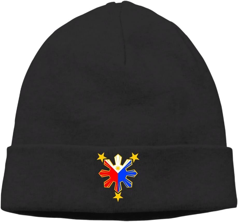 GHRTYUN Pinoy Filipino Flag Stars And Sun Unisex New Style Hipster Beanie Cap&Hip-hop Cap&Set Head Cap&Skull Cap&Toboggan Cap