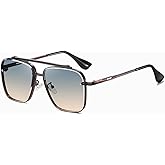 Breaksun Oversized Square Aviator Sunglasses for Men Women Fashion Metal Frame Aviator Sun Glasses Tinted Lens