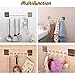 Crystallove Metal Towel Rail and Kitchen Utensils Traceless Hook Rack with Adjustable 6 Hooks (Style 1)