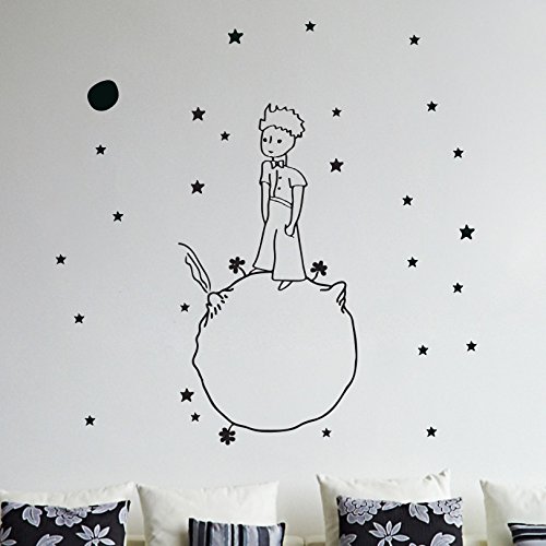 Little Prince Wall Decal Vinyl Sticker Christmas Kids Children Art Silhouette