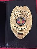 Concealed Carry GOLD Badge & Leather Wallet