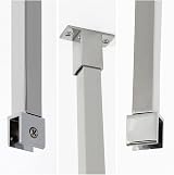 Milano Portland 820mm Ceiling Shower Enclosure Support Arm Bar Chrome Stainless view 3