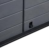 Duramax Cedargrain StoreAway 1200L Plastic Garden Storage Shed Grey view 23