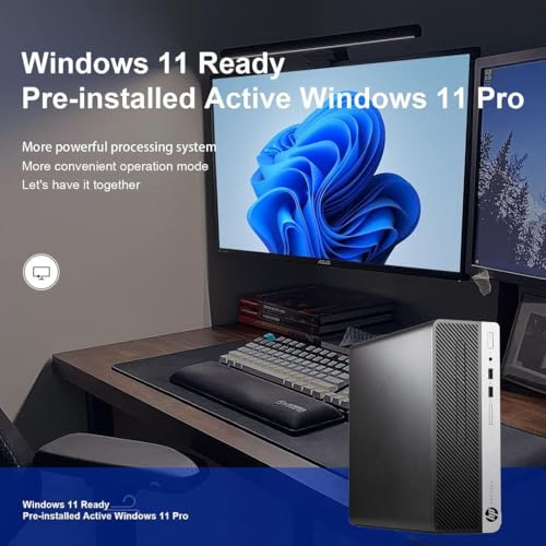 HP ProDesk 400 G5 SFF Computadora de sobremesa, Intel Quad-Core i3-8100 3,60 GHz Business Desktop Computer, Teclado y Mouse, 8G DDR4, 256 SSD, WiFi, BT, DP, Windows 11 Pro 64 (reacondicionado)