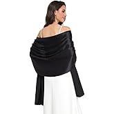 Fttyeiby Shawls and Wraps for Evening Dresses Satin Shawl Wraps for Women Wedding Formal Shawl