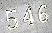 ZW Hardware A200 4 Inch Brass Bright Brass House Number 6