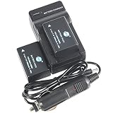 DSTE Replacement for 2X DMW-BMB9 DMW-BMB9E Battery + DC108 Travel and Car Charger Adapter Compatible Panasonic Lumix DMC-FZ40 FZ45 FZ47 FZ48 FZ60 FZ62 FZ70 FZ150 Leica V-Lux2 Camera as BP-DC9