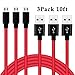 Micro USB Cable, Xcords  10FT Micro USB to USB Charger Cable Nylon Braided, Fast Sync and Charge USB Cable for Android/Windows/MP3/PS4/XBOX/Camera and other Device(3PACK)