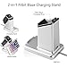 Fitbit Blaze Charger, MixMart 2 in 1 Charging Stand Station for Fitbit Blaze and Universal Smart Phones and Tablets (Silver)