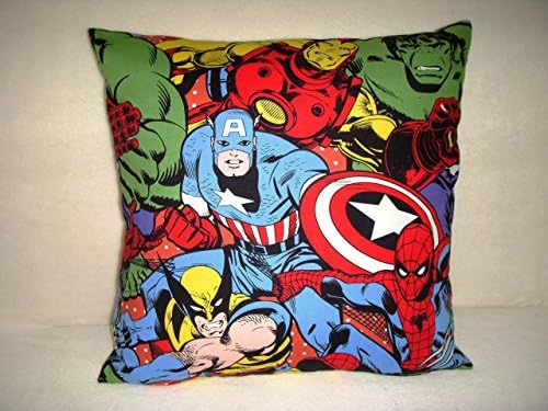 Comic Pillow Cover Captain America Iron Man Wolverine Spider Man The Hulk Red Blue Green Purple Marvel Hero