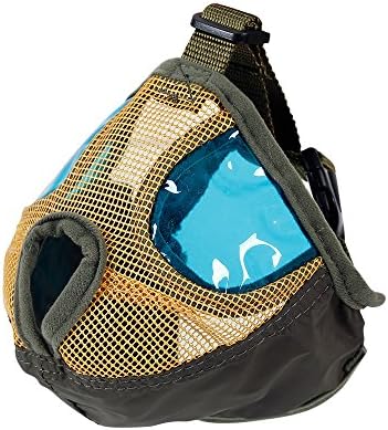 EJG Short Snout Dog Muzzle Puppy Nylon Mask Adjustable Pet Mouth Cover (L, Green)