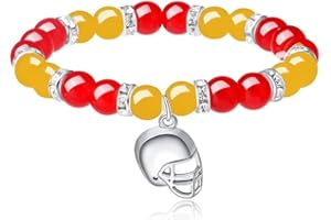 Flvkev Football Game Day Friendship Bracelet Teams Inspired Beaded Bracelet Gameday Outfit