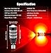 BRISHINE 1500 Lumens Extremely Bright Canbus Error Free 921 912 906 904 T15 W16W LED Bulbs 51-SMD 4014 LED Chipsets with Projector for Center High Mount Stop Brake Lights, Brilliant Red (Pack of 2)