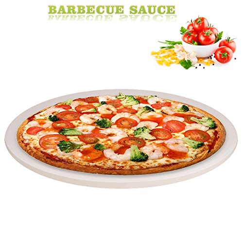 Extra Thick Round Pizza Stone for Cooking Baking Grilling-JUNING